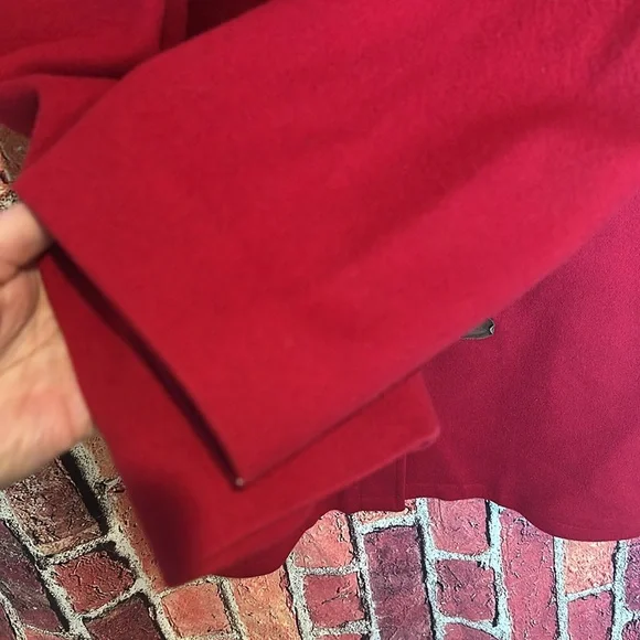 Talbots Red Women’s Coat 100% Wool red Vintage coat size 8 - Picture 6 of 16